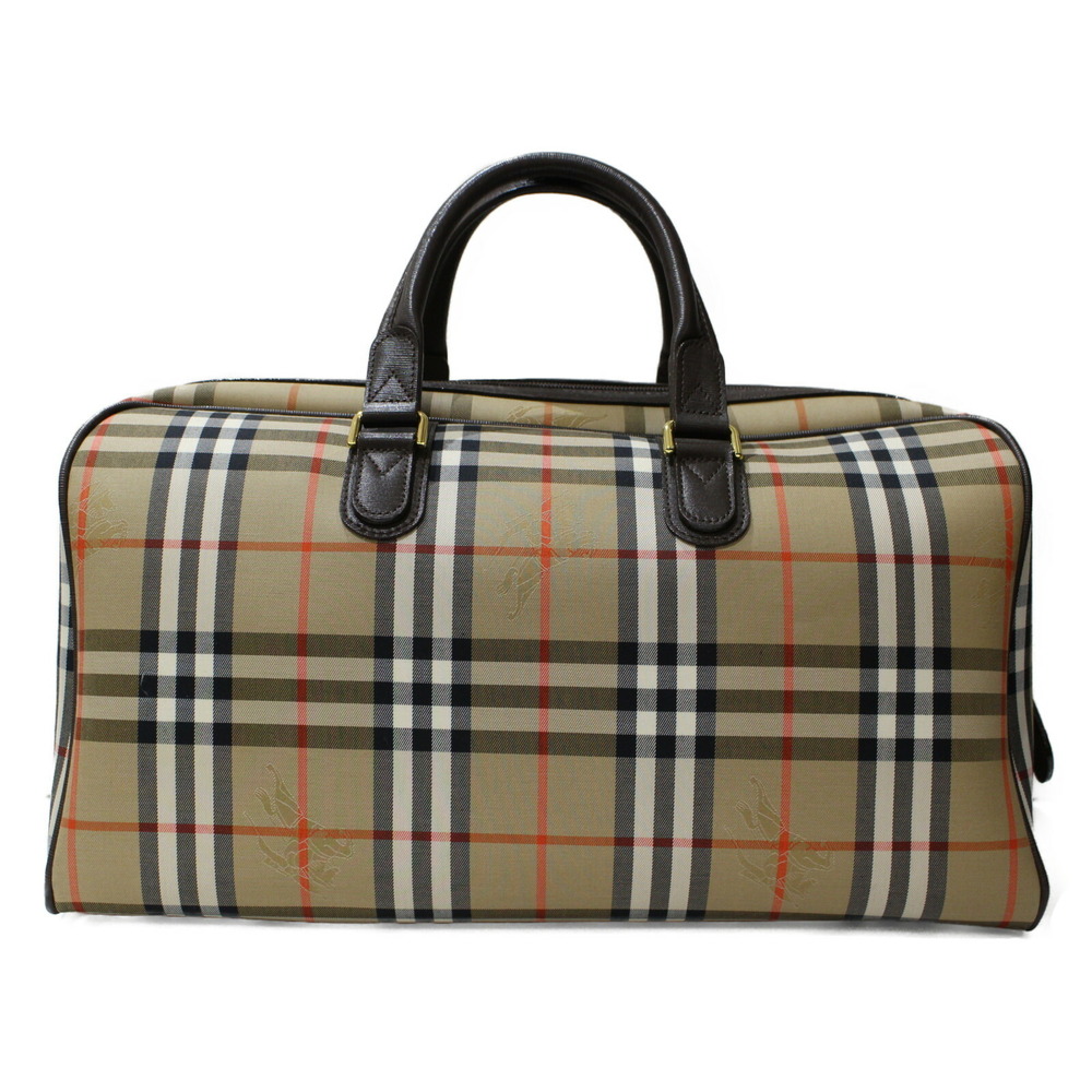 BURBERRY Nova Check Boston Bag Beige Tan lock - Picture 4 of 7